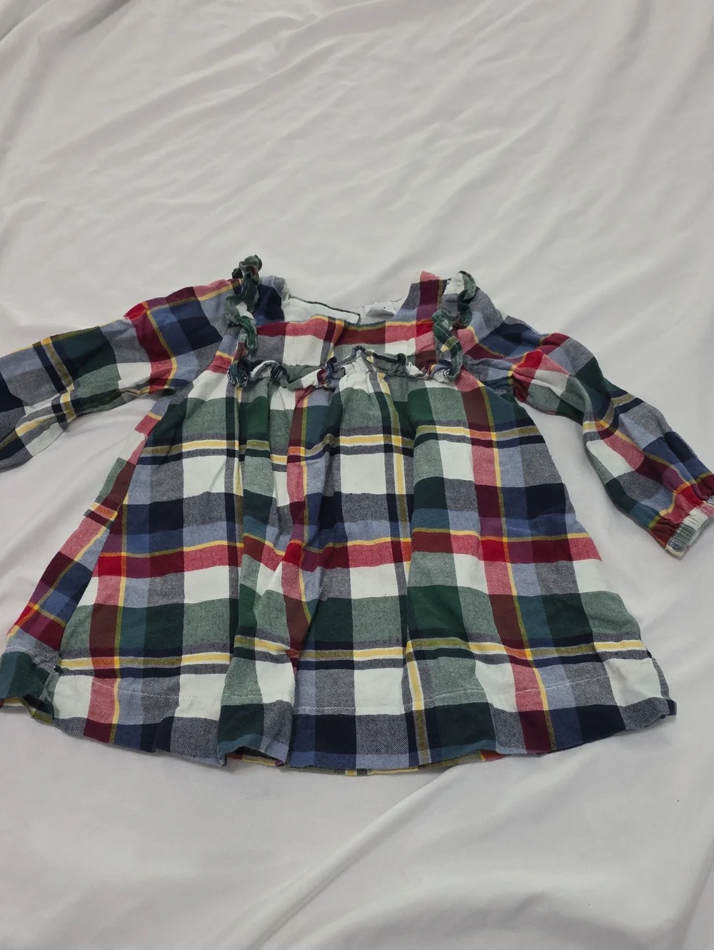 💥5 For $20 GAP Plaid Ruffle Yoke Top Dress